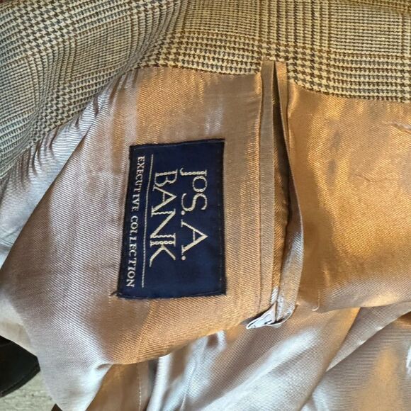 Jos E Bank Brown Sport Coat with Satin Lining Size 48 Regular - Picture 4 of 8